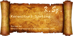 Kereszturi Szelina névjegykártya